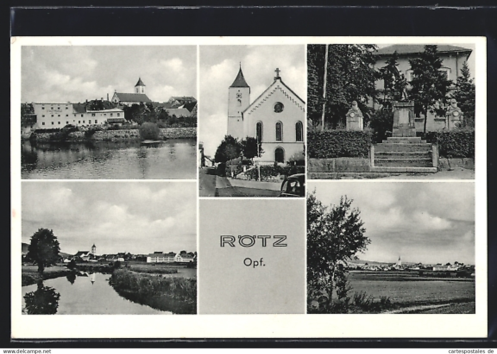 AK Rötz /Opf., Flusspartien, Kirche Und Denkmal  - Autres & Non Classés