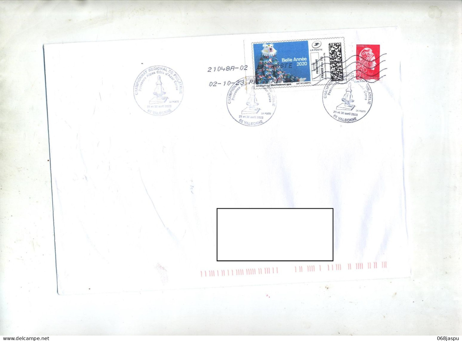 Lettre Cachet Valbonne Championnat Regional Alpes Flamme Chiffree  Index PR ! - Commemorative Postmarks