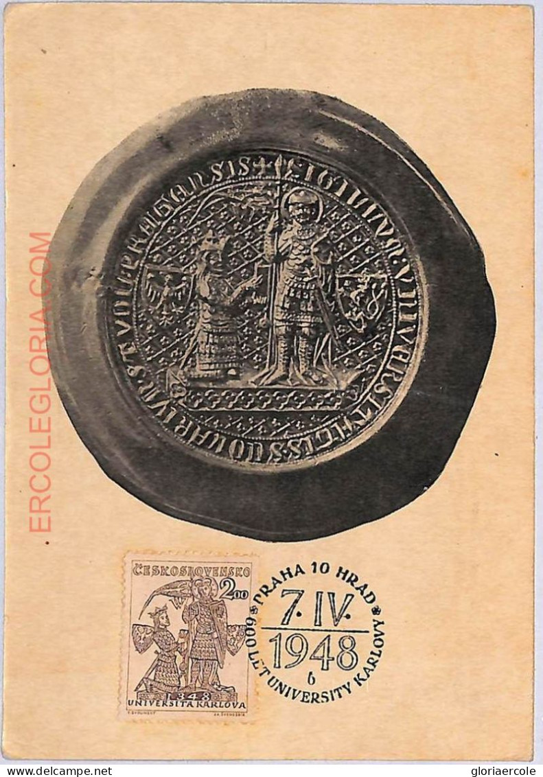 Ad8741 - Czechoslovakia - POSTAL HISTORY - Maximum Card 1948, HISTORY - Tschechische Republik