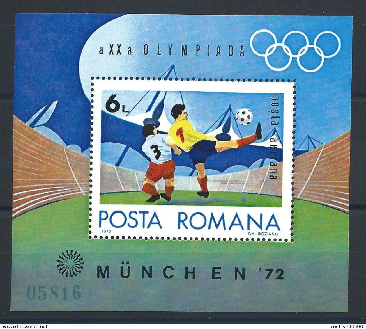 Roumanie Bloc N°98** (MNH) 1972 - J.O De Munich - Blocks & Kleinbögen