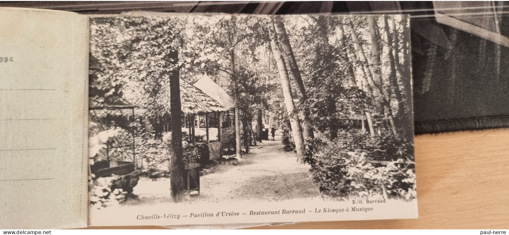 CHAVILLE VELIZY : Lot De 12 CPA Détachables, Pavillon D'Ursine, L'Hôtel Restaurant Barraud - état - Chaville