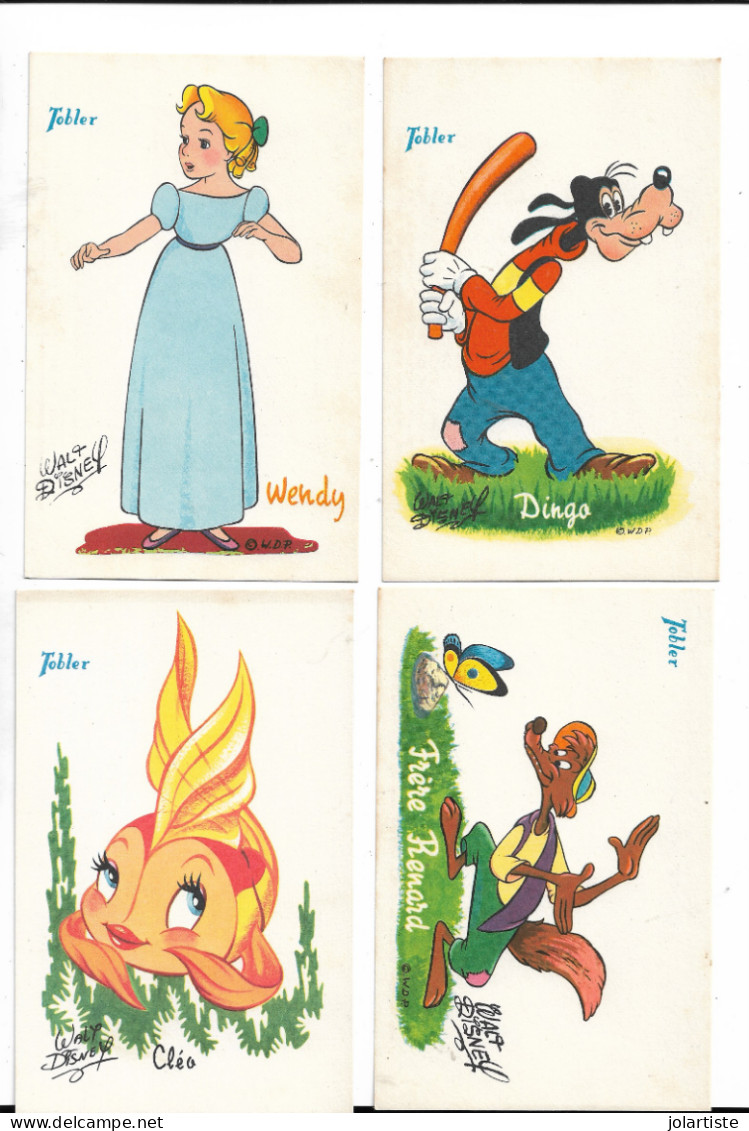 Walt Disney  Publicite  Chocolat Tobler ; Wendy ; Dingo; Frere Renard ; Clea ;  N0173 - Werbepostkarten