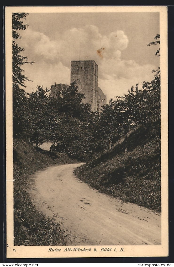 AK Bühl I. B., Ruine Alt-Windeck  - Buehl