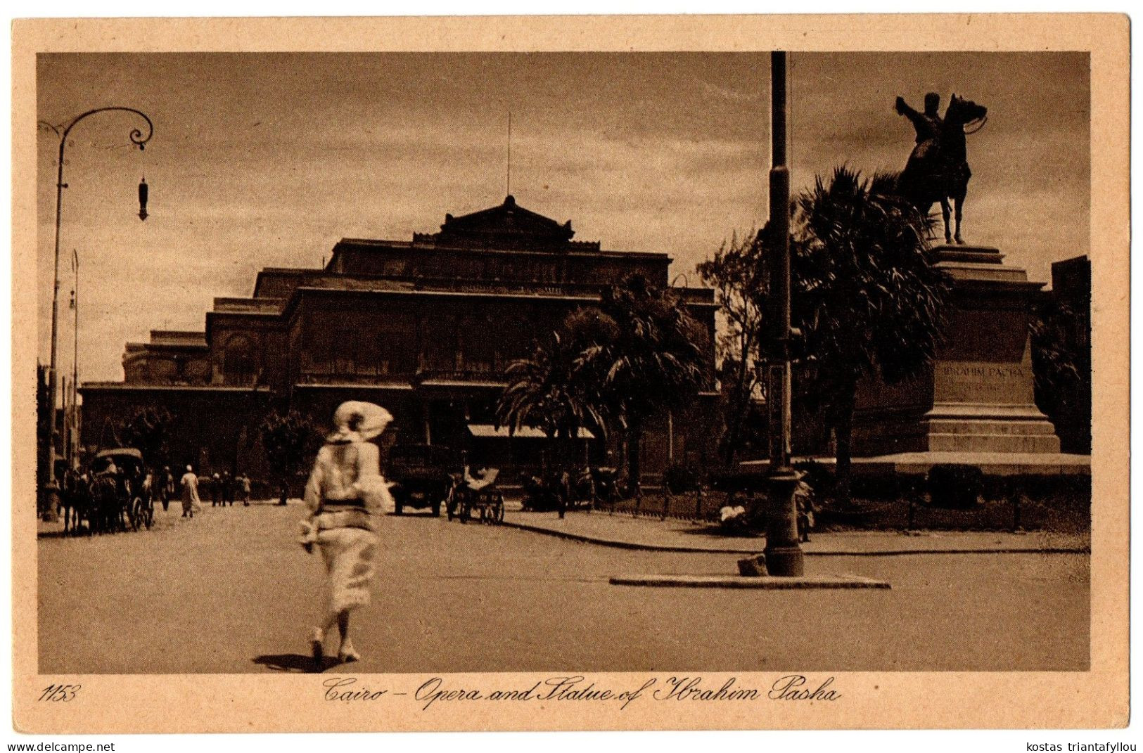 4.1.4 EGYPT, CAIRO, OPERA AND STATUE OF IBRAHIM PASHA, POSTCARD - Cairo