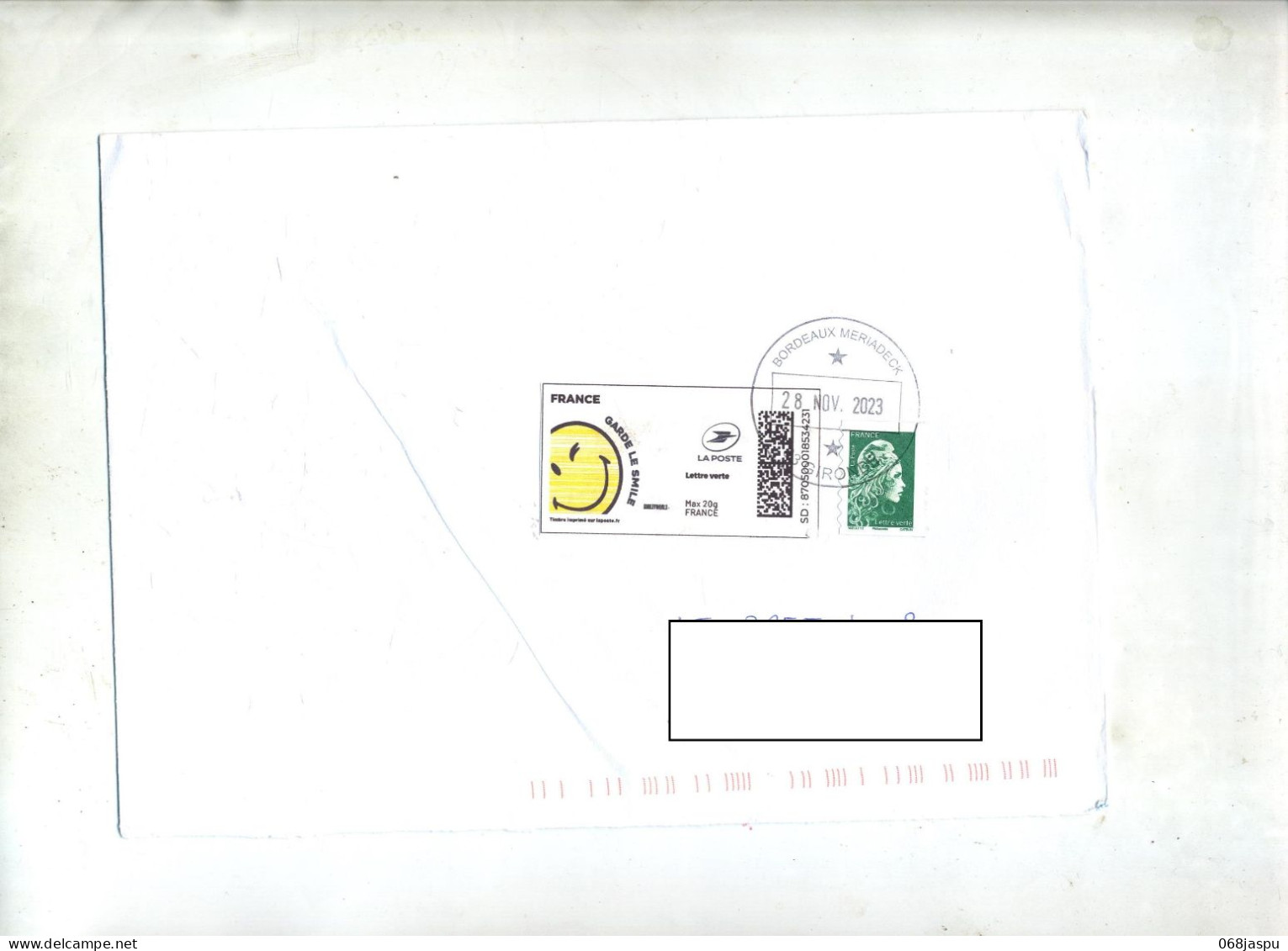 Lettre Cachet Bordeaux Meriadeck Grand Format - Manual Postmarks