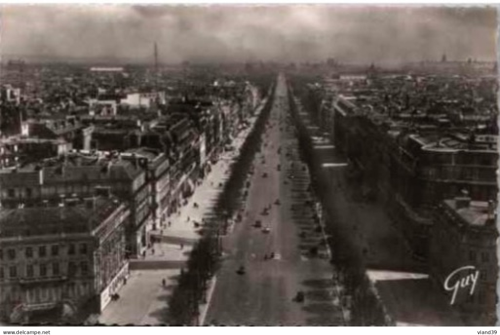 PARIS. -   Avenue Des Champs Elysées Vue De L'Arc De Triomphe De L'Etoile      Non Circulée - Champs-Elysées