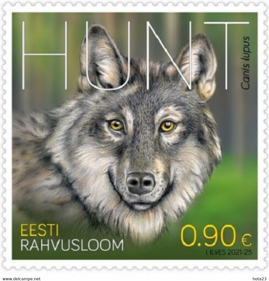 (!)  Estonia - 2021 - Estonian National Animal - The Wolf - Mint Stamp MNH - Estonia