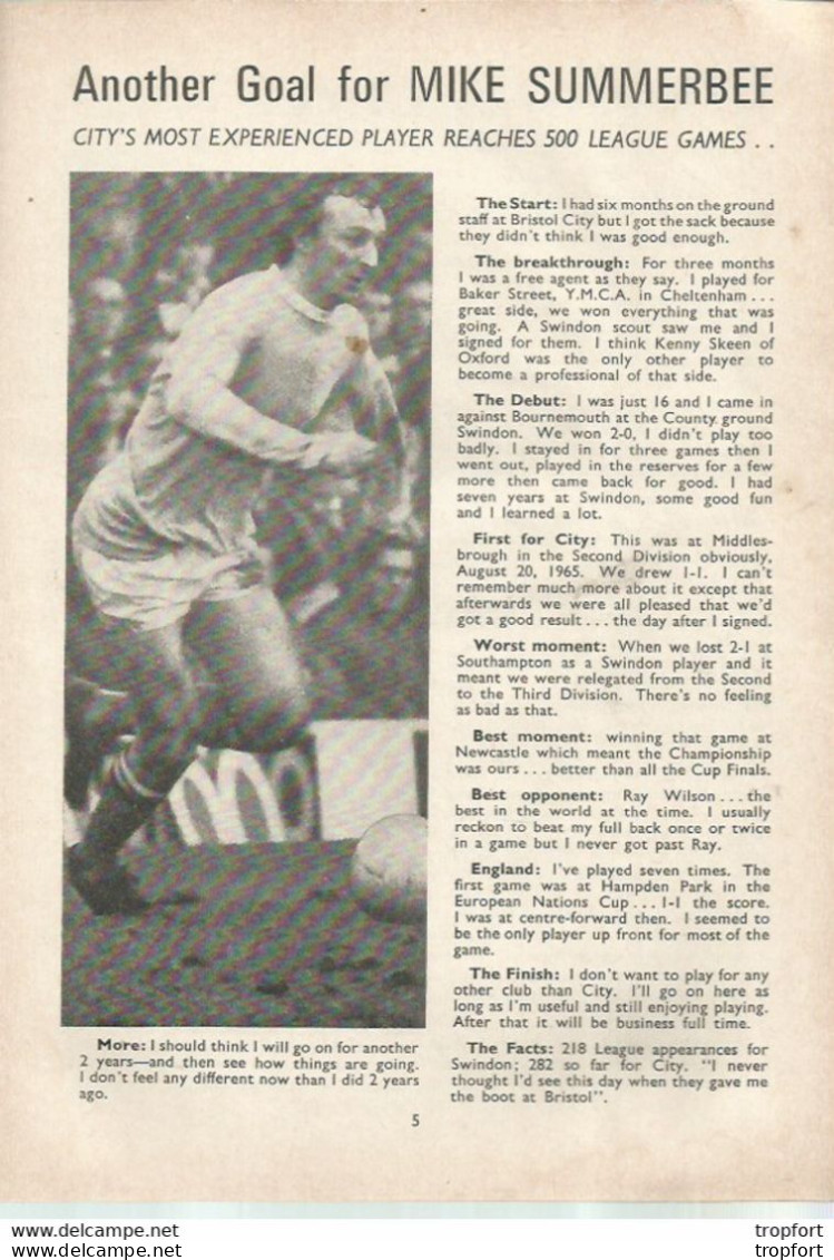 CO / PROGRAMME FOOTBALL Program MANCHESTER CITY England 1973 ARSENAL 24 Pages - Programma's