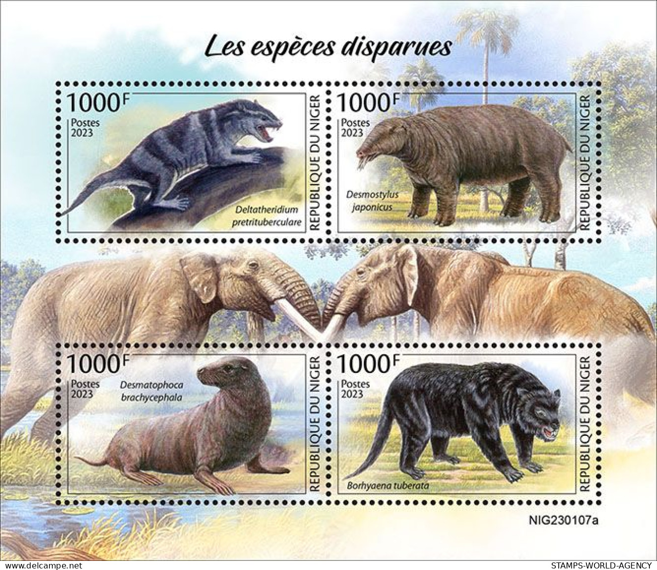 2024-03 - NIGER- EXTINCT SPECIES            4V  MNH** - Other & Unclassified