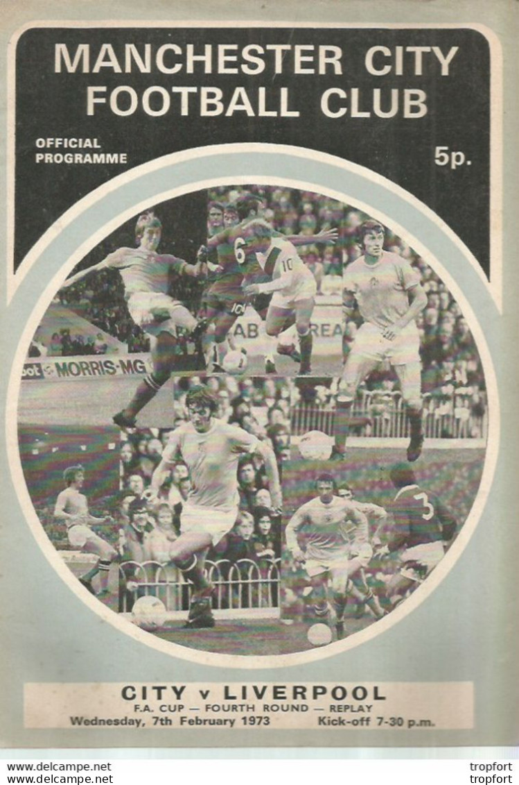 CO / PROGRAMME FOOTBALL Program MANCHESTER CITY England 1972 LIVERPOOL 24 PAGES - Programas