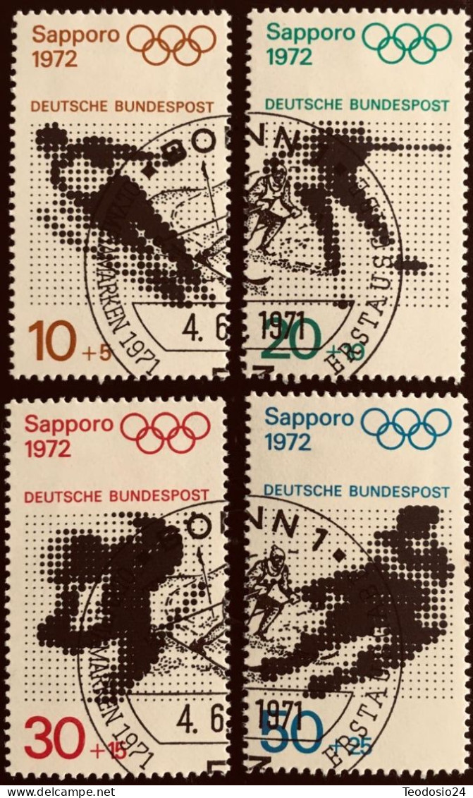 ALEMANIA FEDERAL 1971 YVERT  544 A 547 - Oblitérés