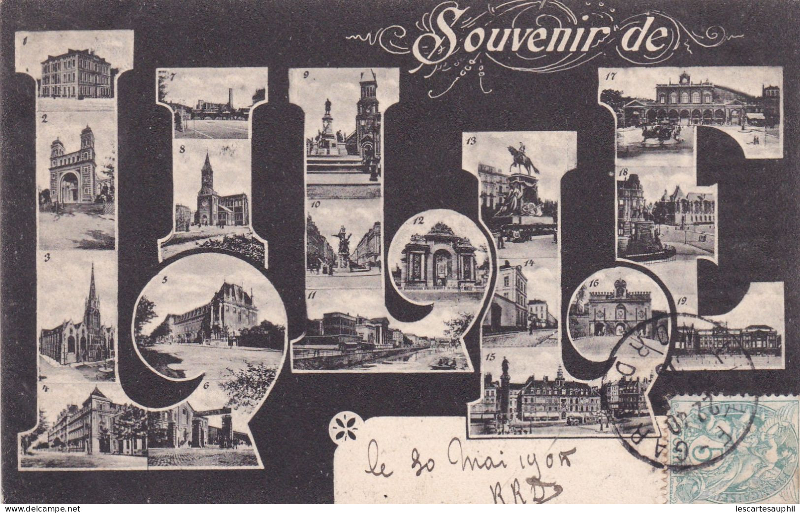 Souvenir De Lille Multi Vue 18 Vue Différente - Lille