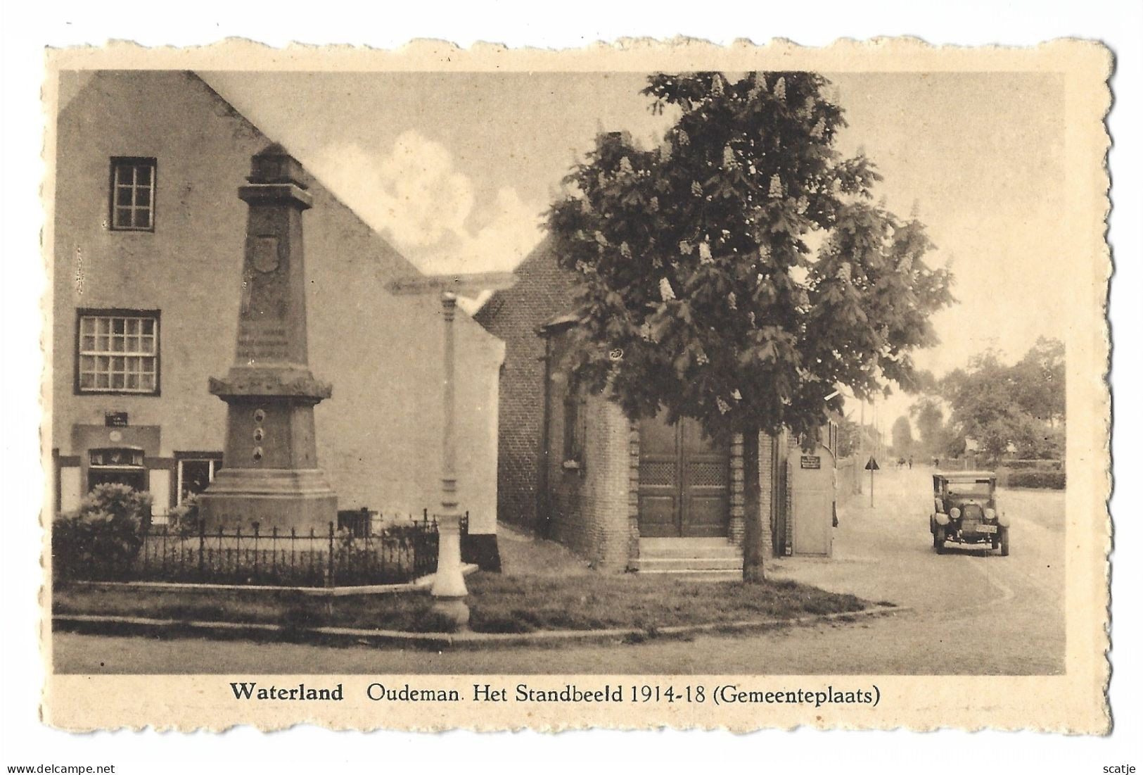 Waterland  Oudeman.   -   Het Standbeeld  1914-18  (Gemeenteplaats) - Oorlogsmonumenten