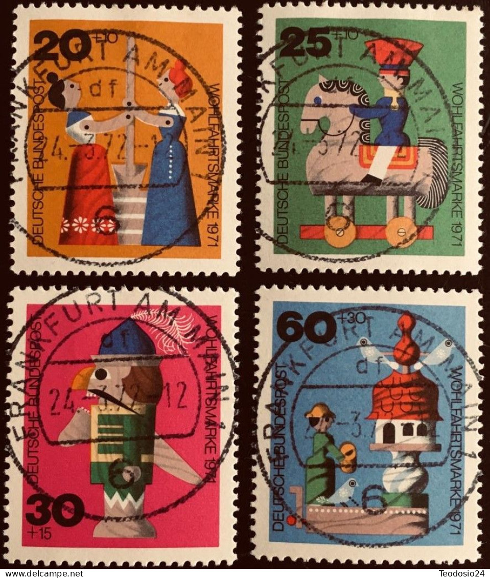 ALEMANIA FEDERAL 1971 705 A 708 - Oblitérés