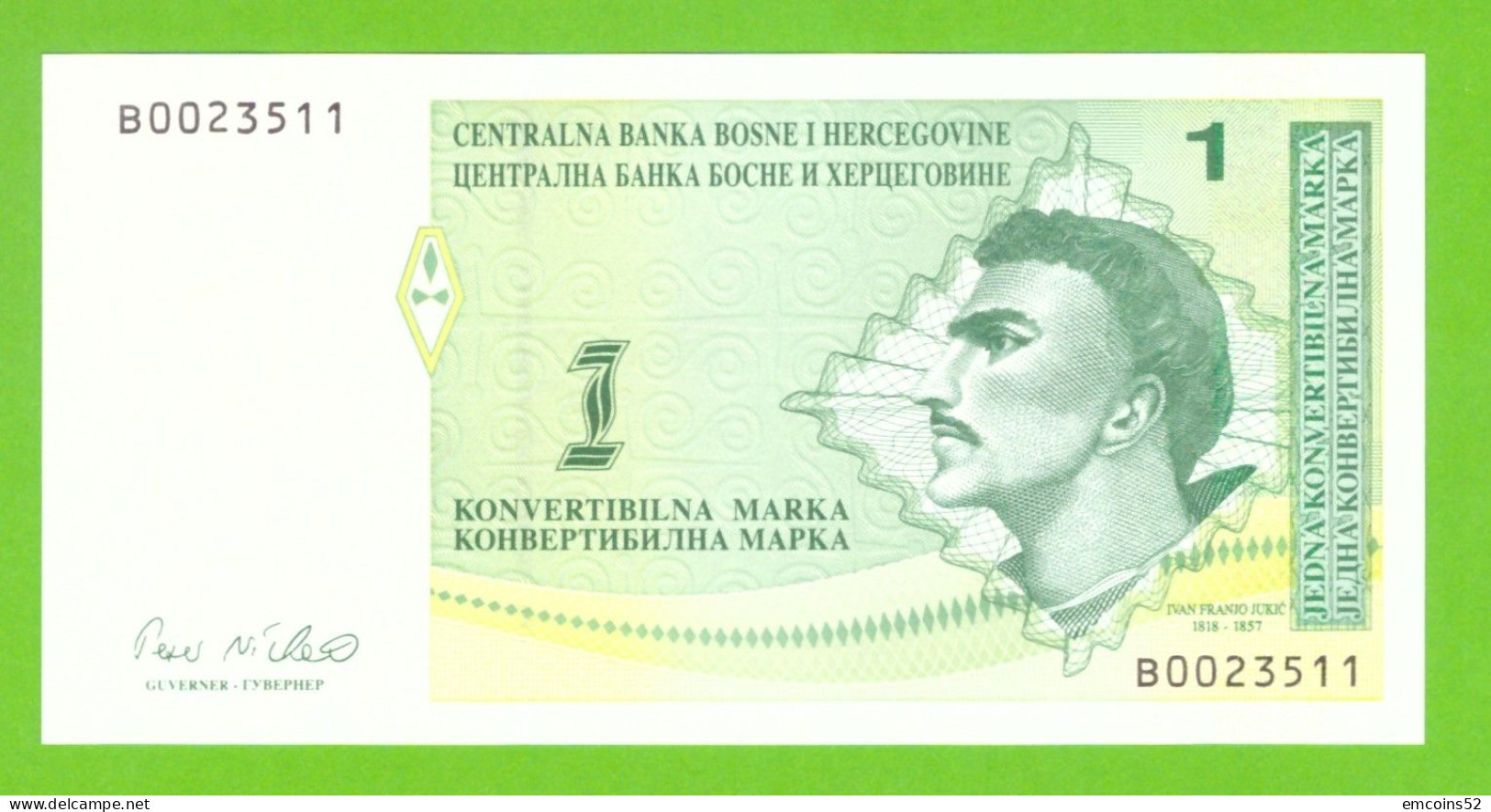 BOSNIA & HERZEGOVINA  1 MARKA 1998 P-59  UNC - Bosnie-Herzegovine