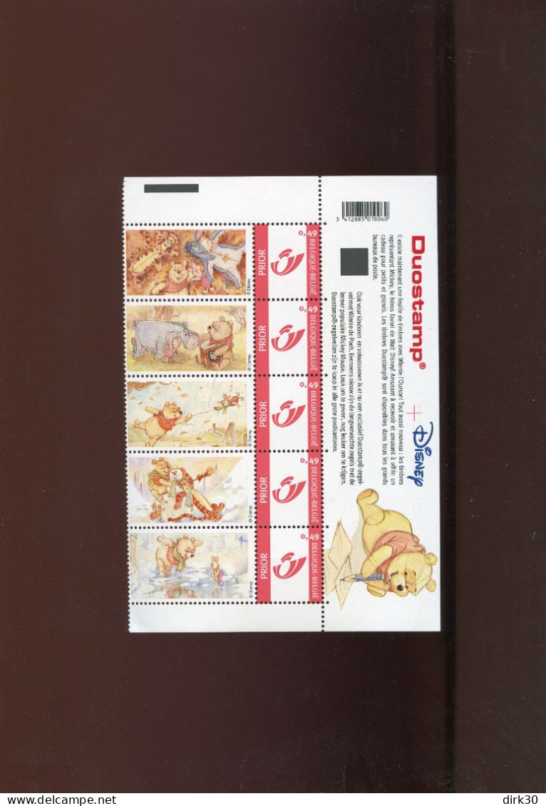 Belgie 3183 WINNIE THE POEH DISNEY Gepersonaliseerde Zegels Duostamps MNH BD Comics Strips - Nuevos