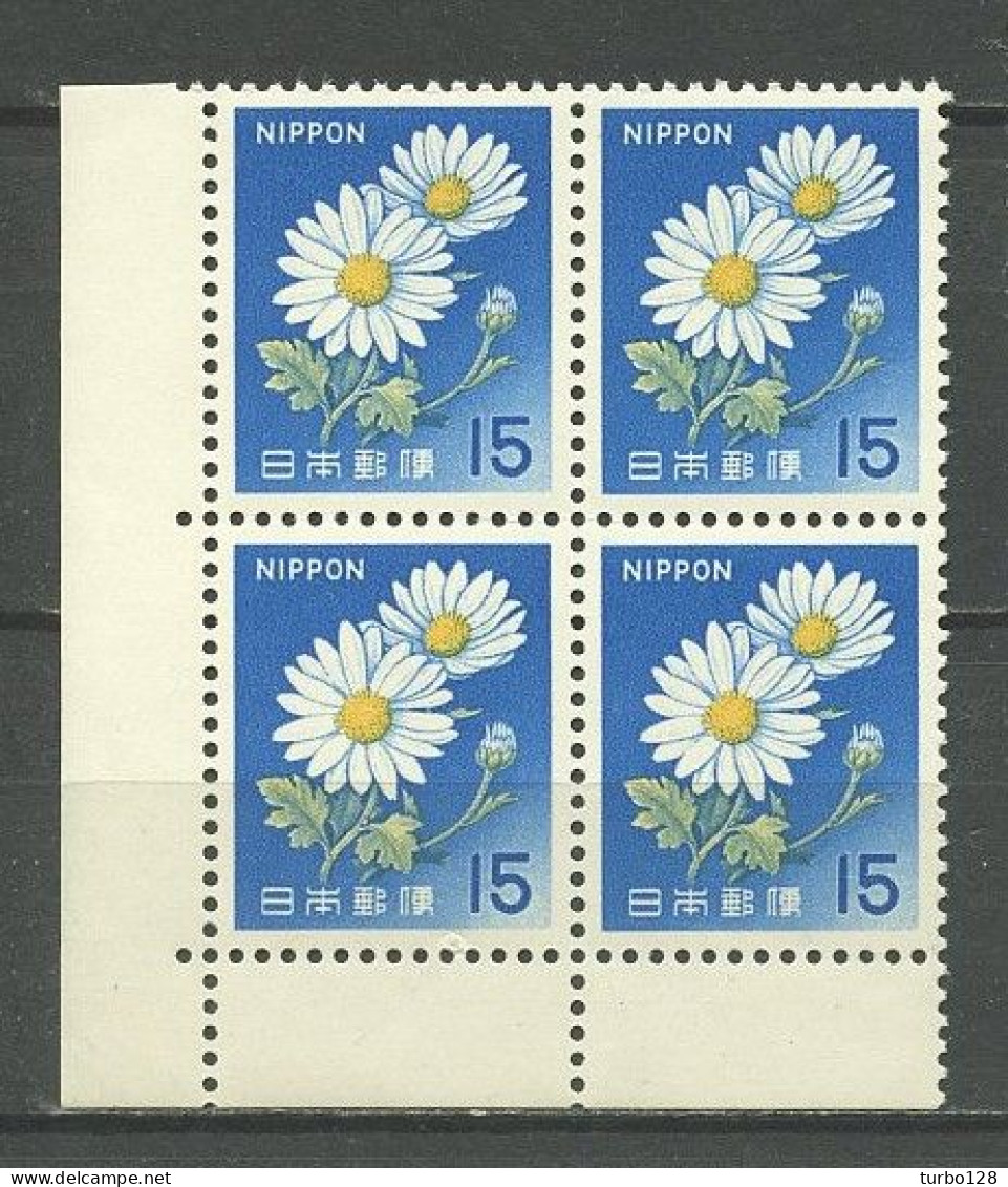 JAPON 1966 N° 838 ** Bloc De 4 Neuf MNH Superbe C 11 € Flore Fleurs Marguerites Flowers - Nuevos