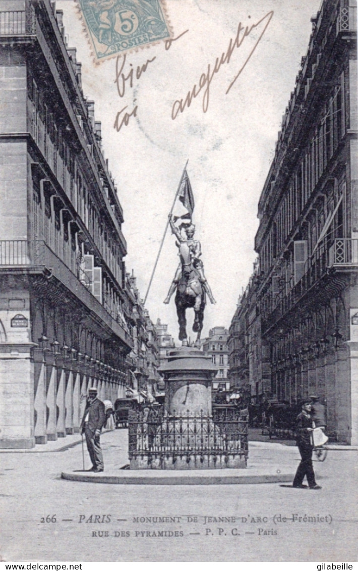 75 - PARIS - Monument De Jeanne D'Arc - Rue Des Pyramides - Paris (01)