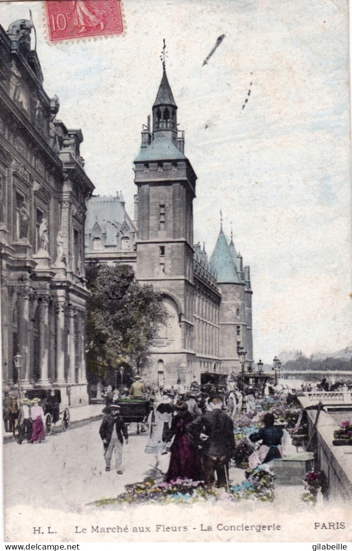 75 - PARIS 01 -  La Conciergerie - Le Marché Aux Fleurs - Paris (01)