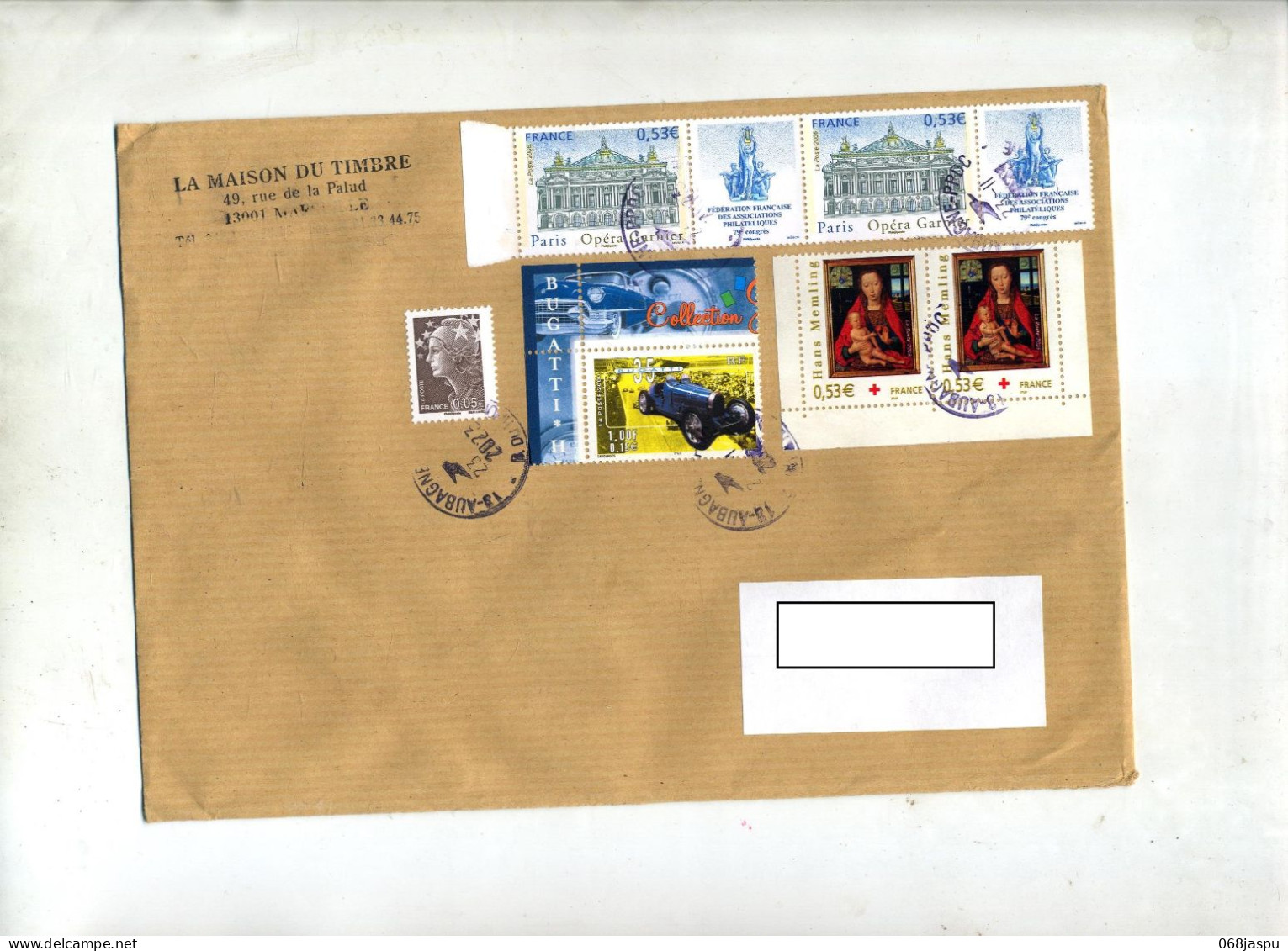 Lettre  Cachet Aubagne Bel Affranchissement - Manual Postmarks