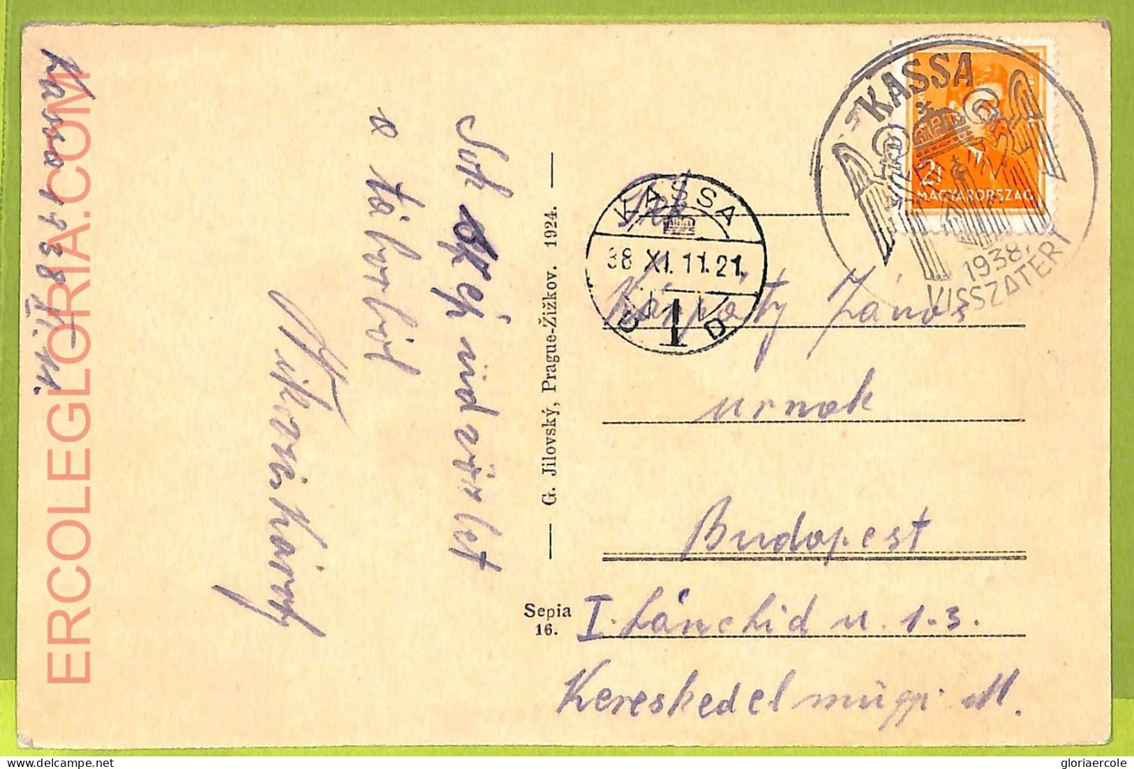 Ae9028 - Ansichtskarten   VINTAGE  POSTCARD - SLOVAKIA - Kosice - 1938 - Slowakije