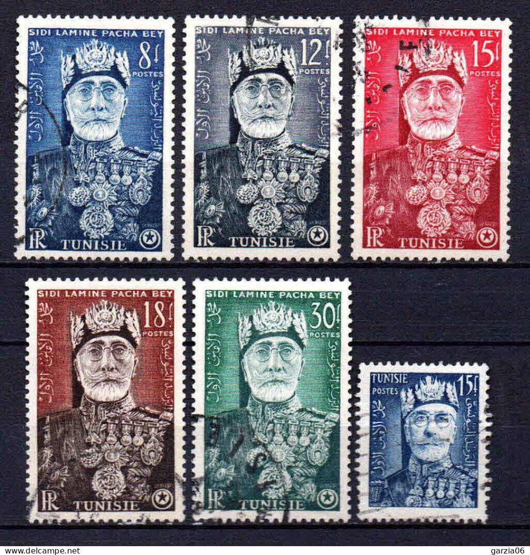 Tunisie  - 1954 - Effigies  - N° 383 à 387 + 395 - Oblit - Used - Used Stamps