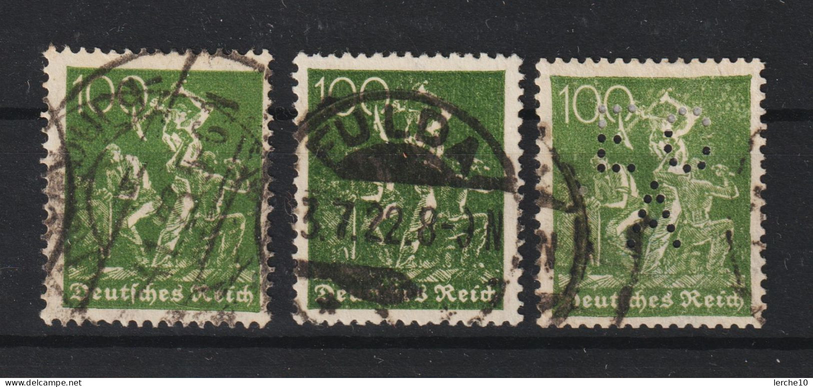 MiNr. 187 A-c Gestempelt, A+c Geprüft  (0389) - Usati