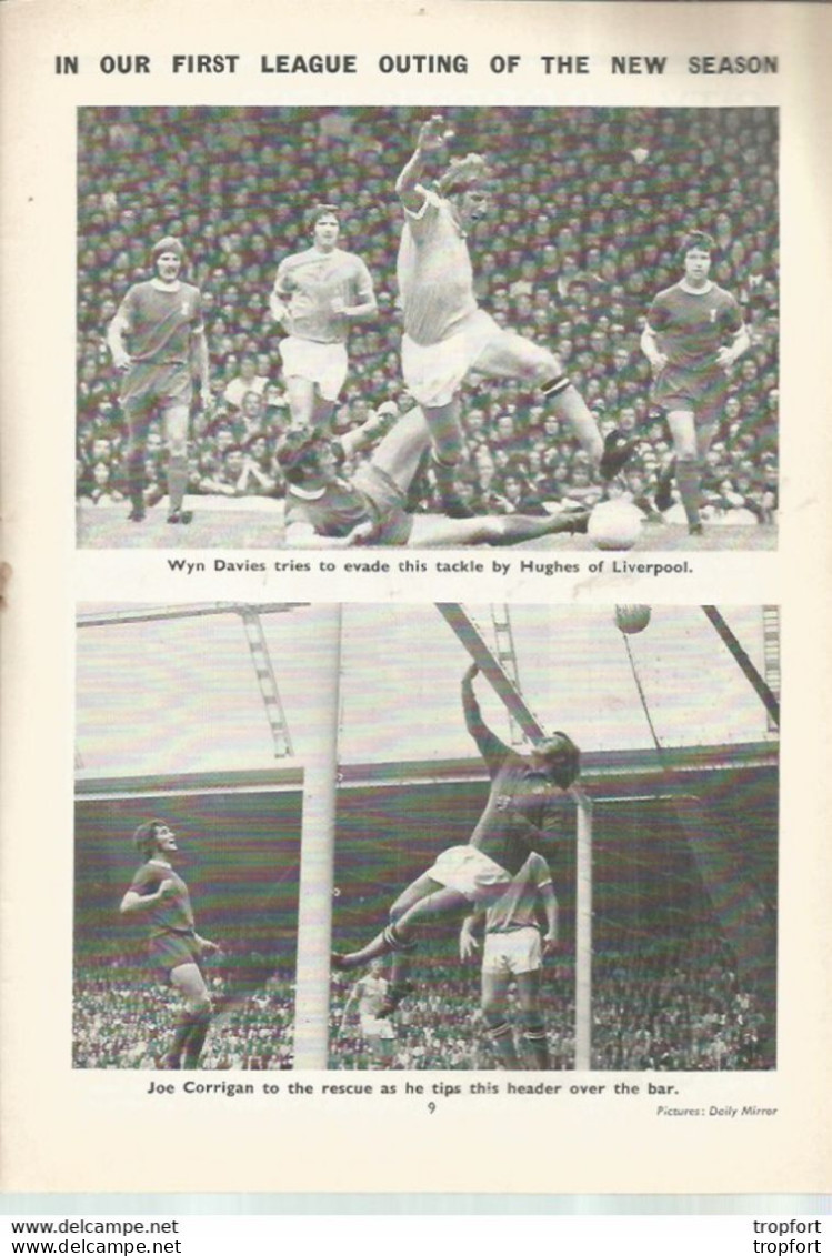 CO / PROGRAMME FOOTBALL Program MANCHESTER CITY England 1972 NORWICH CITY 24 Pages - Programmi