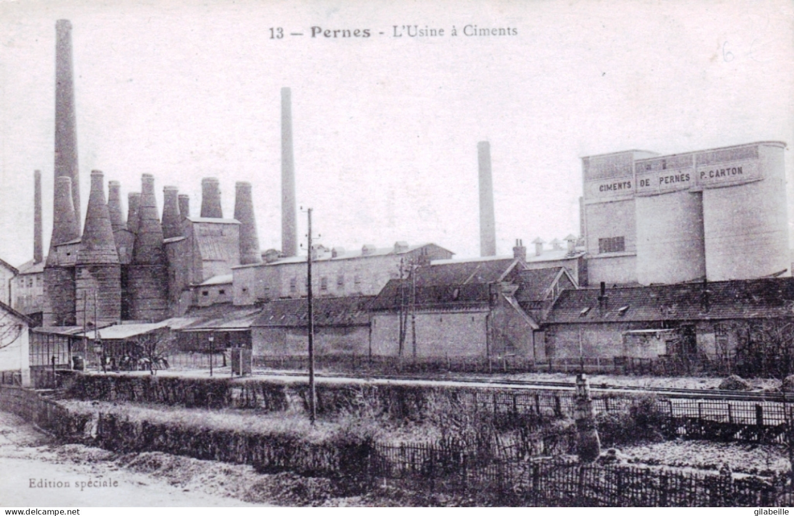 62 - Pas De Calais - PERNES En ARTOIS  - L'usine A Ciment - Other & Unclassified