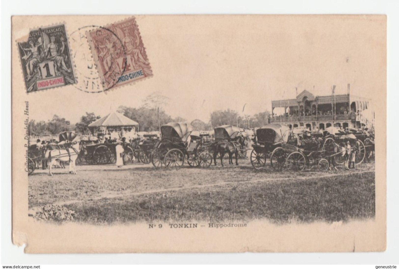 CPA Coloniale "Tonkin, Hippodrome (cachets De Nhatrang - Annam)" Indochine - Viet Nam - Vietnam