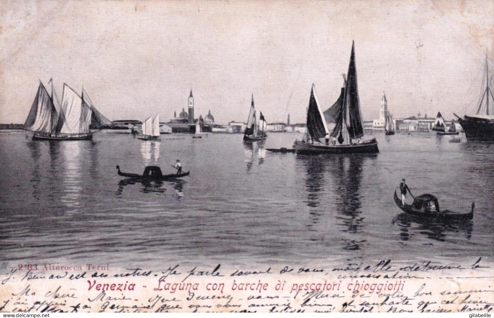 VENEZIA - Laguna Con Barche Di Pescatori Chioggiotti - 1905 - Venezia (Venice)