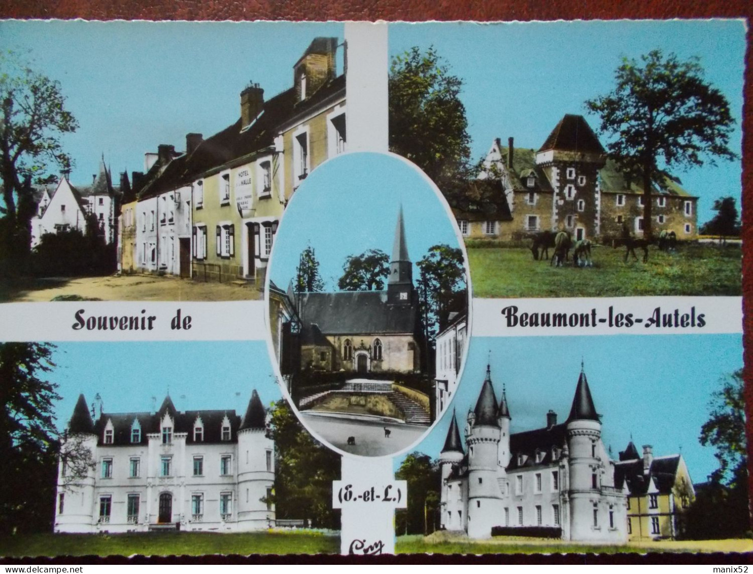 28 - BEAUMONT Les AUTELS - Souvenir De Beaumont Les Autels. (CPSM Multivues) - Other & Unclassified