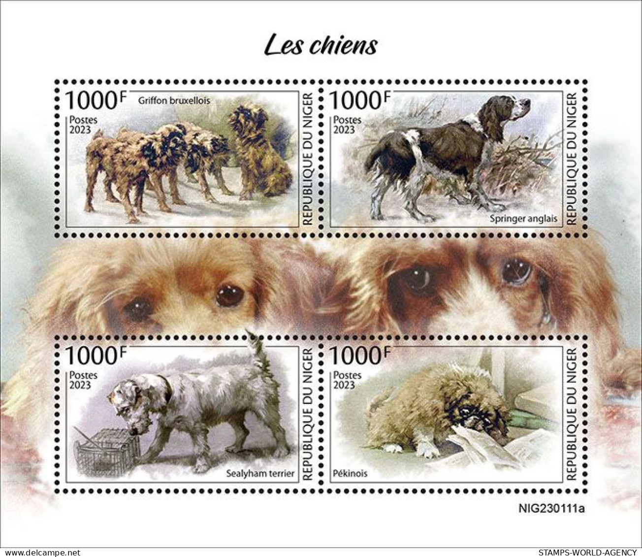 2024-03 - NIGER- DOGS                   4V  MNH** - Hunde