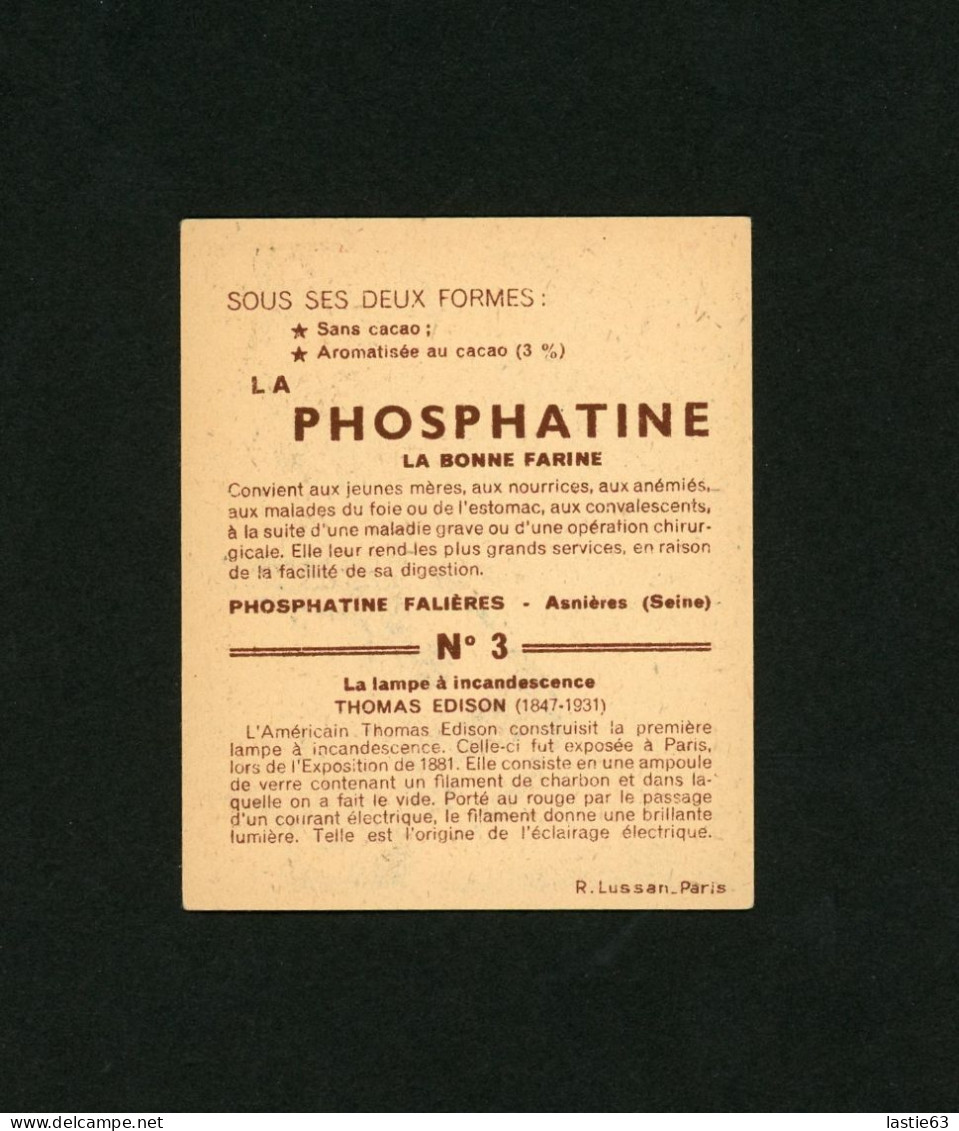 Chromo Phosphatine  N° 3  La Lampe à Incandescence Thomas  Edison - Other & Unclassified