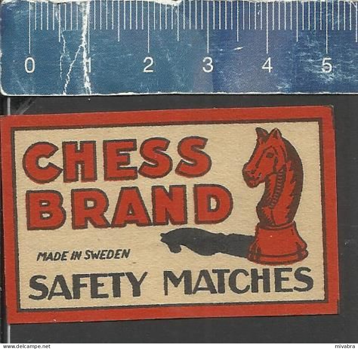 CHESS BRAND - OLD VINTAGE MATCHBOX LABEL SWEDEN - Cajas De Cerillas - Etiquetas