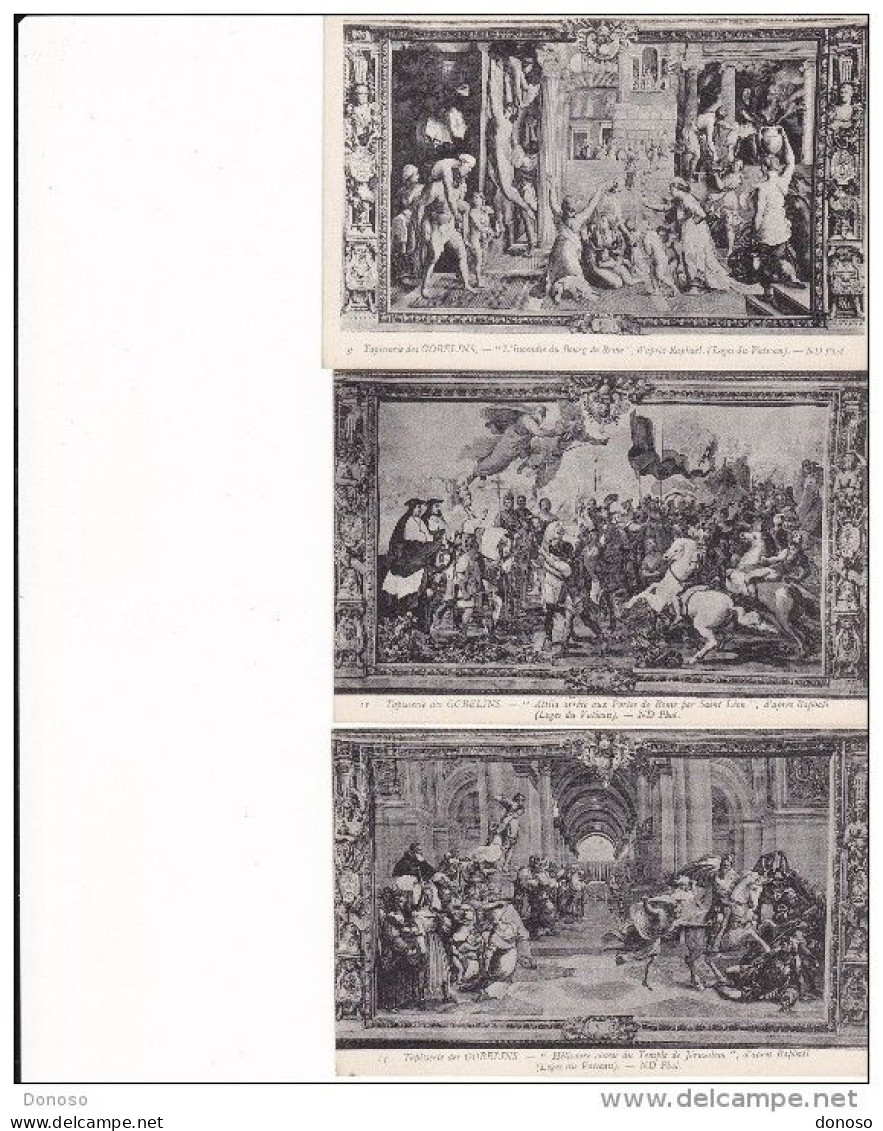 Tapisseries Des Gobelins D'après RAPHAËL 6 CPA Non Circulé - Articles Of Virtu