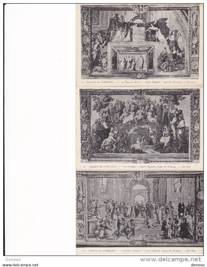 Tapisseries Des Gobelins D'après RAPHAËL 6 CPA Non Circulé - Articles Of Virtu