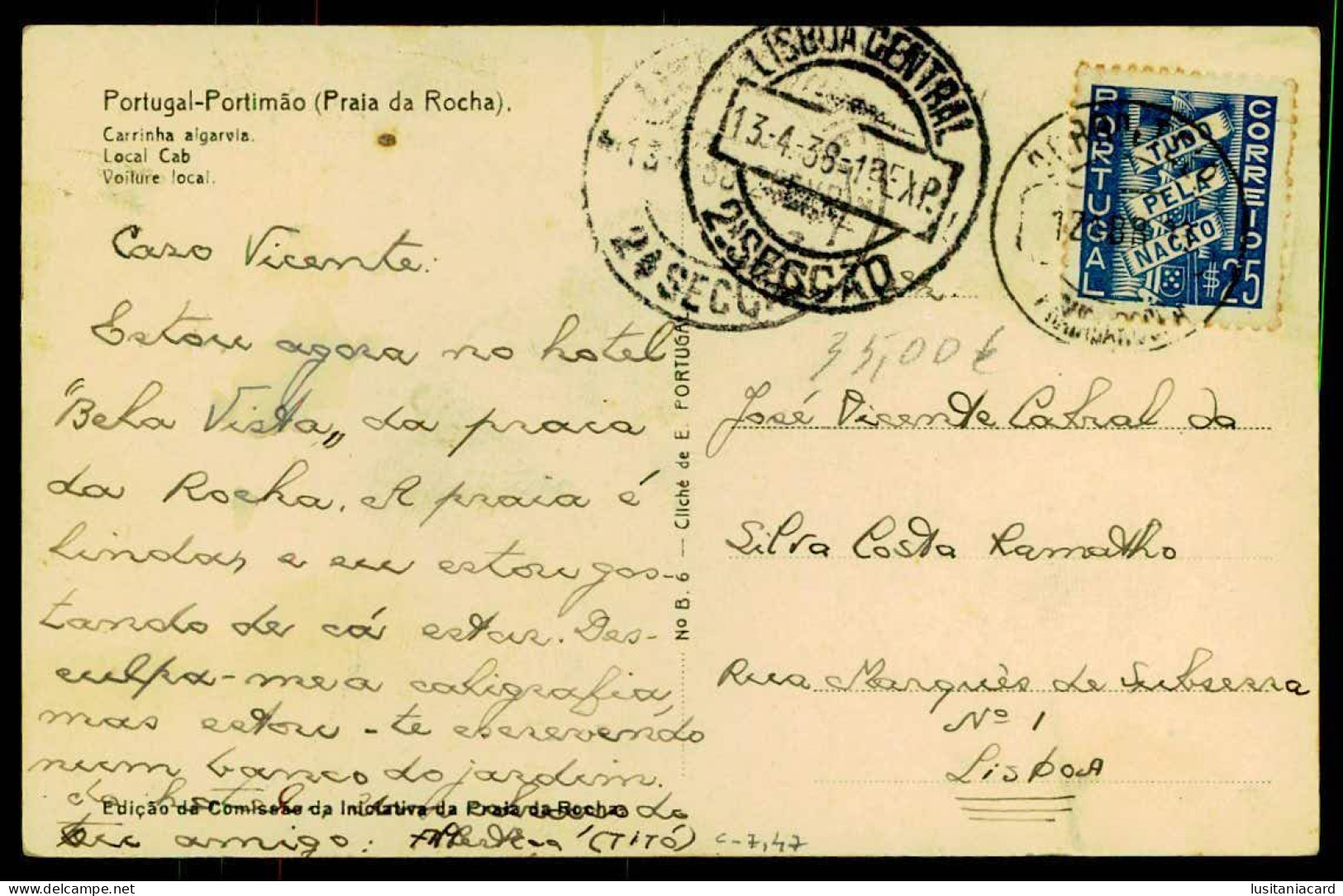ALGARVE -PORTIMÃO - PRAIA DA ROCHA - COSTUMES - Carrinha Algarvia. ( Ed. E. Portugal) Carte Postale - Faro