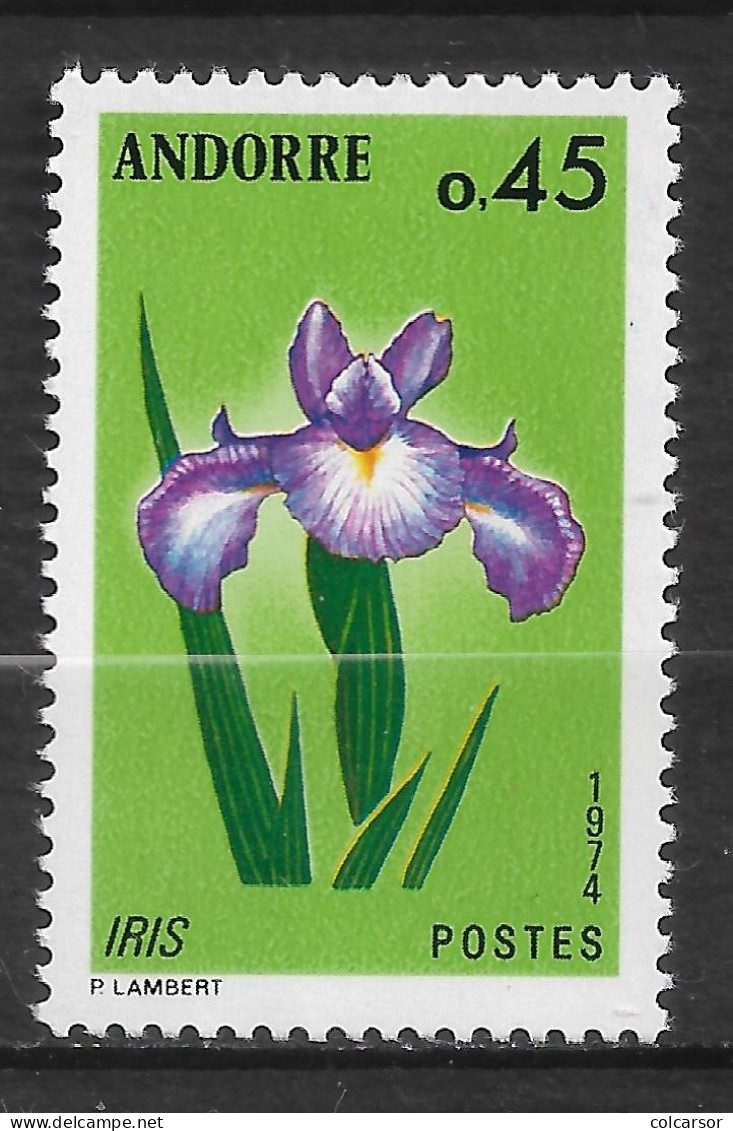 ANDORRE FRANÇAIS N° 234    " FLEURS " - Unused Stamps
