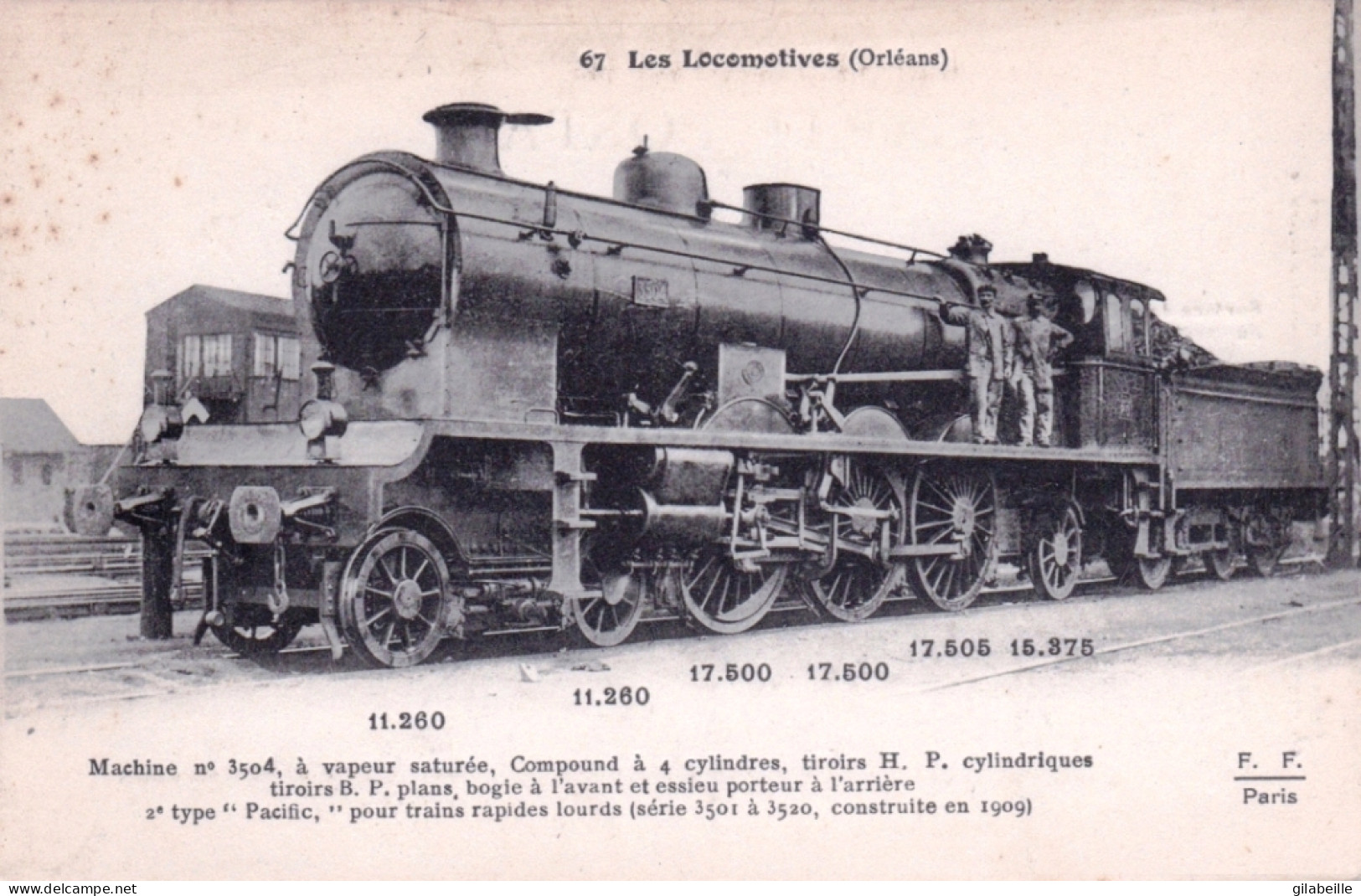 Les Locomotives Françaises ( Orleans  ) -  Machine 3504 A Vapeur Saturée - Compoud A 4 Cylindres - Trains