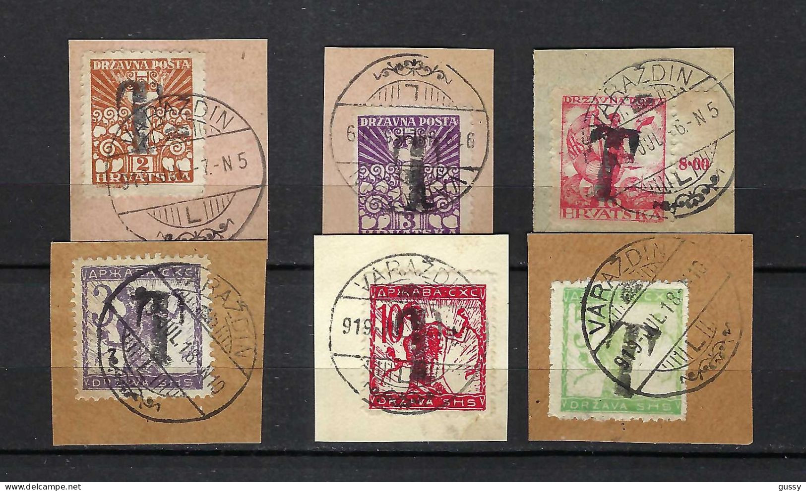 YOUGOSLAVIE Taxe Ca.1919: Lot D'obl. Sur Fragments - Postage Due