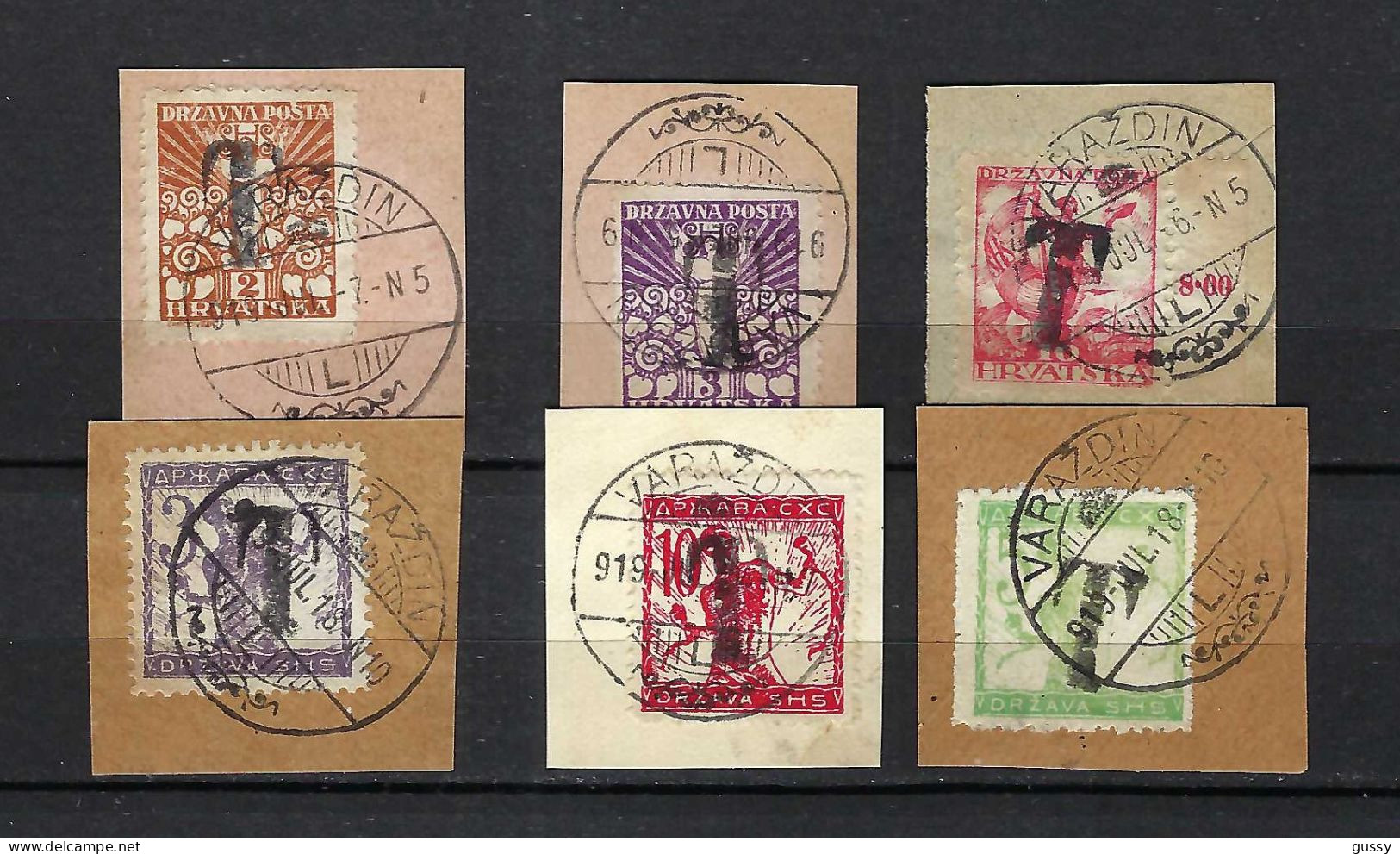 YOUGOSLAVIE Taxe Ca.1919: Lot D'obl. Sur Fragments - Timbres-taxe