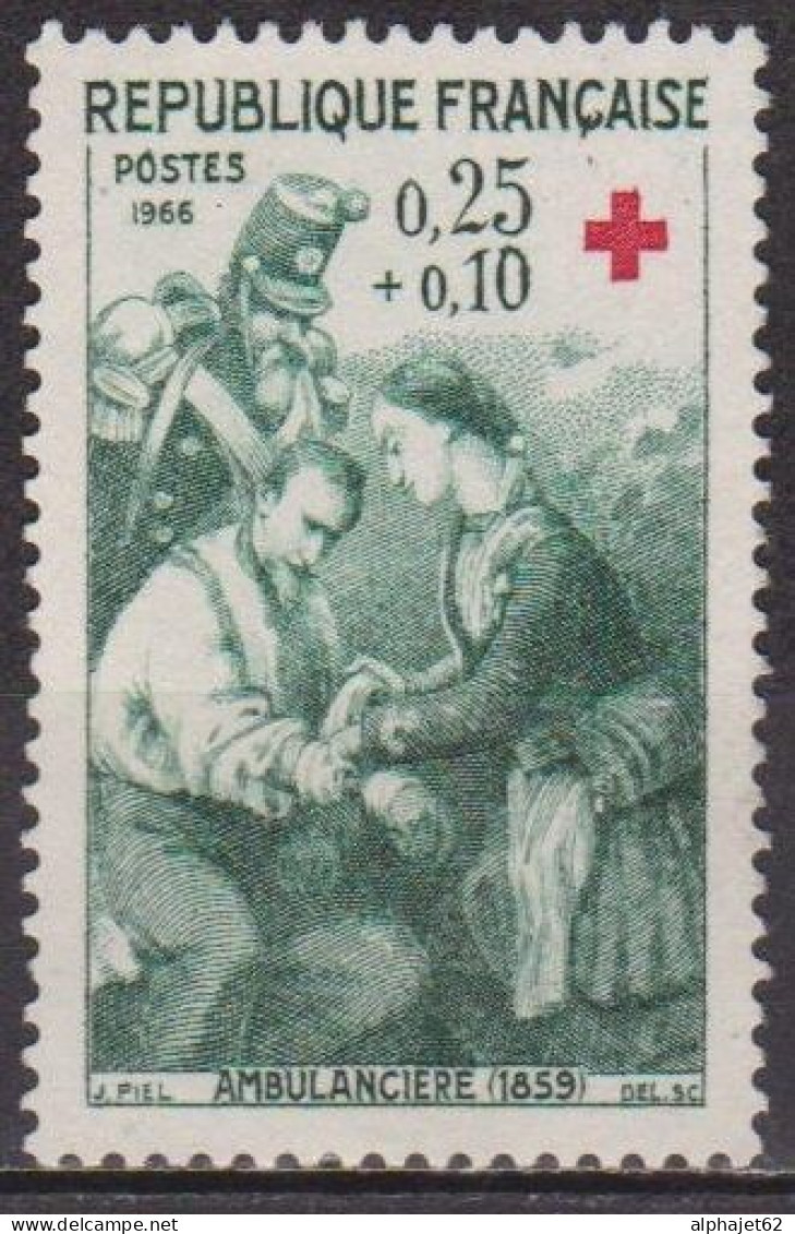 Croix-rouge: Ambulance De Campagne - FRANCE - N° 1508 * - 1966 - Unused Stamps