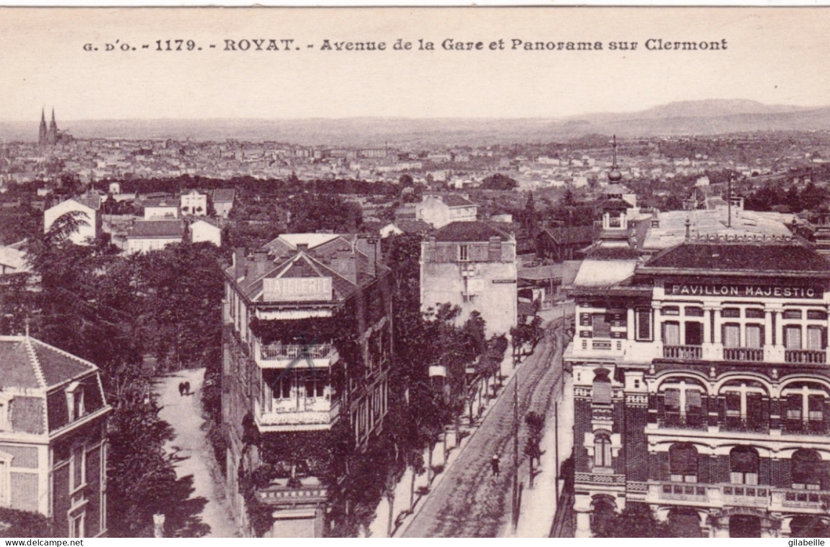 63 - ROYAT - Avenue De La Gare Et Panorama Sur Clermont - Royat