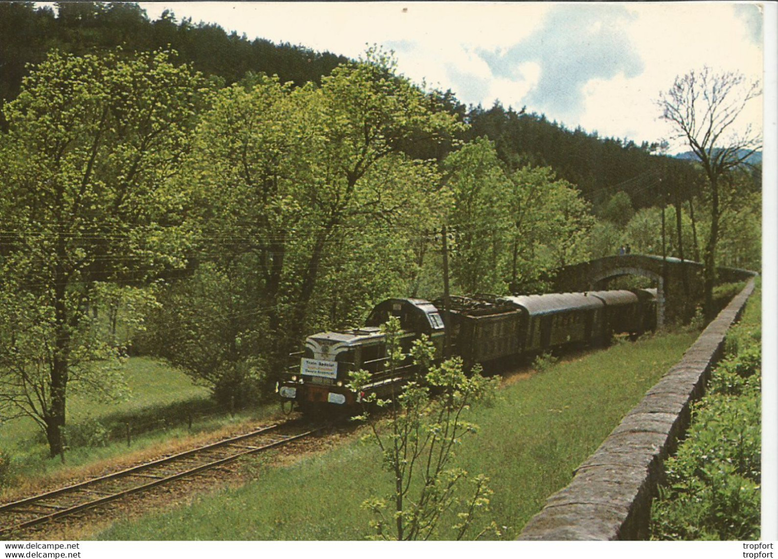JV / CPSM Train LOCOMOTIVE RAIL Carte Postale // 1979 BB 66311 BB 56 1924 Boulieu Les Annonay Bourg Argental - Eisenbahnen