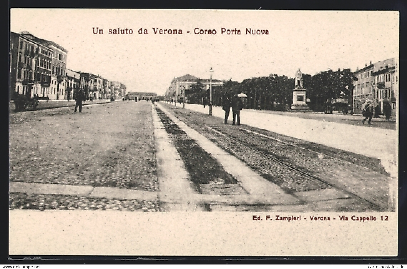 Cartolina Verona, Corso Porta Nuova  - Verona