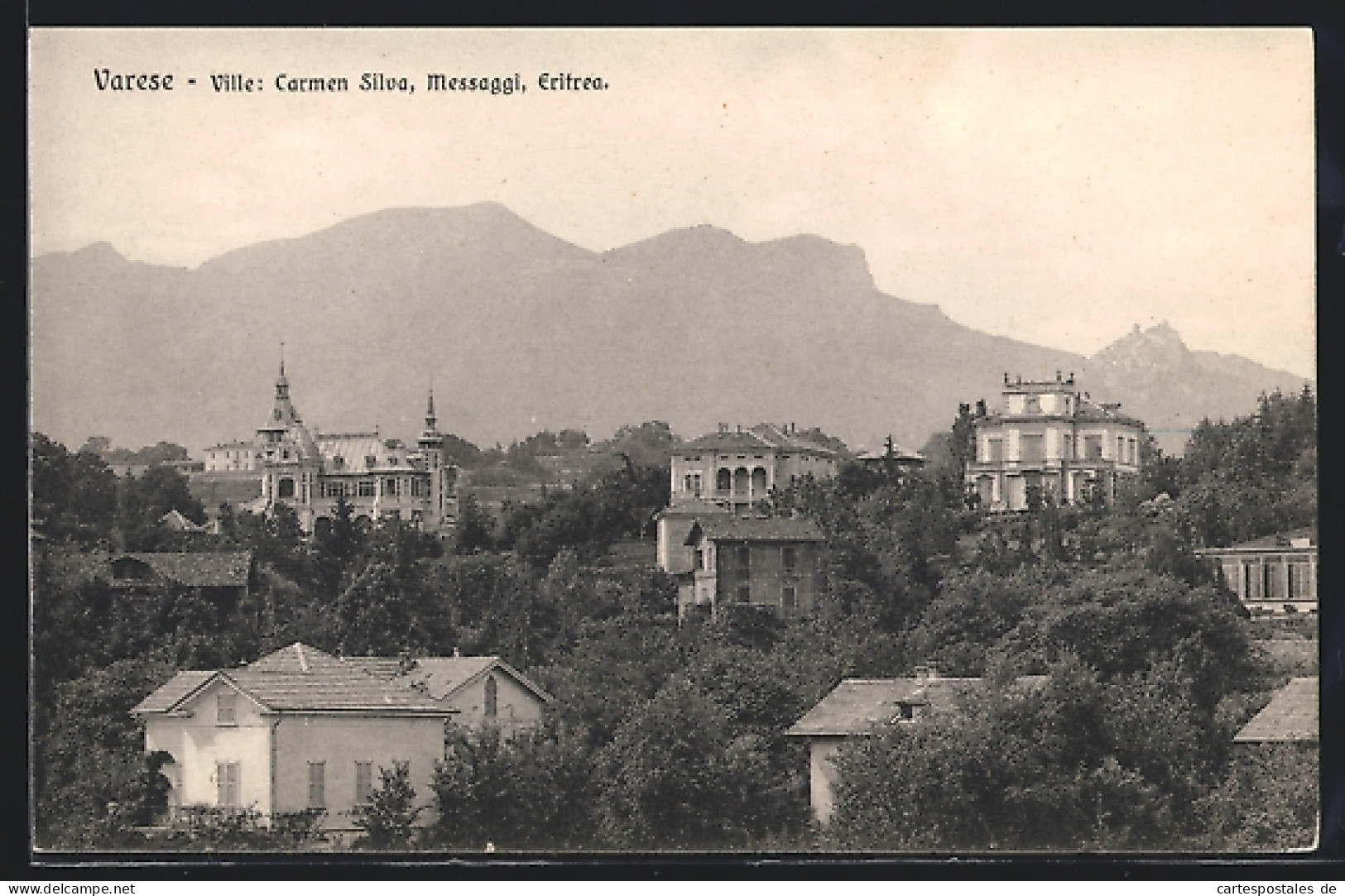 Cartolina Varese, Carmen Silva, Messaggi, Eritrea  - Varese