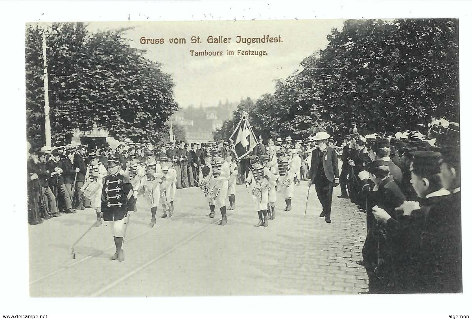 32457 - Gruss Vom St.Galler Jugendfest Tambourg Im Festzuge - Saint-Gall