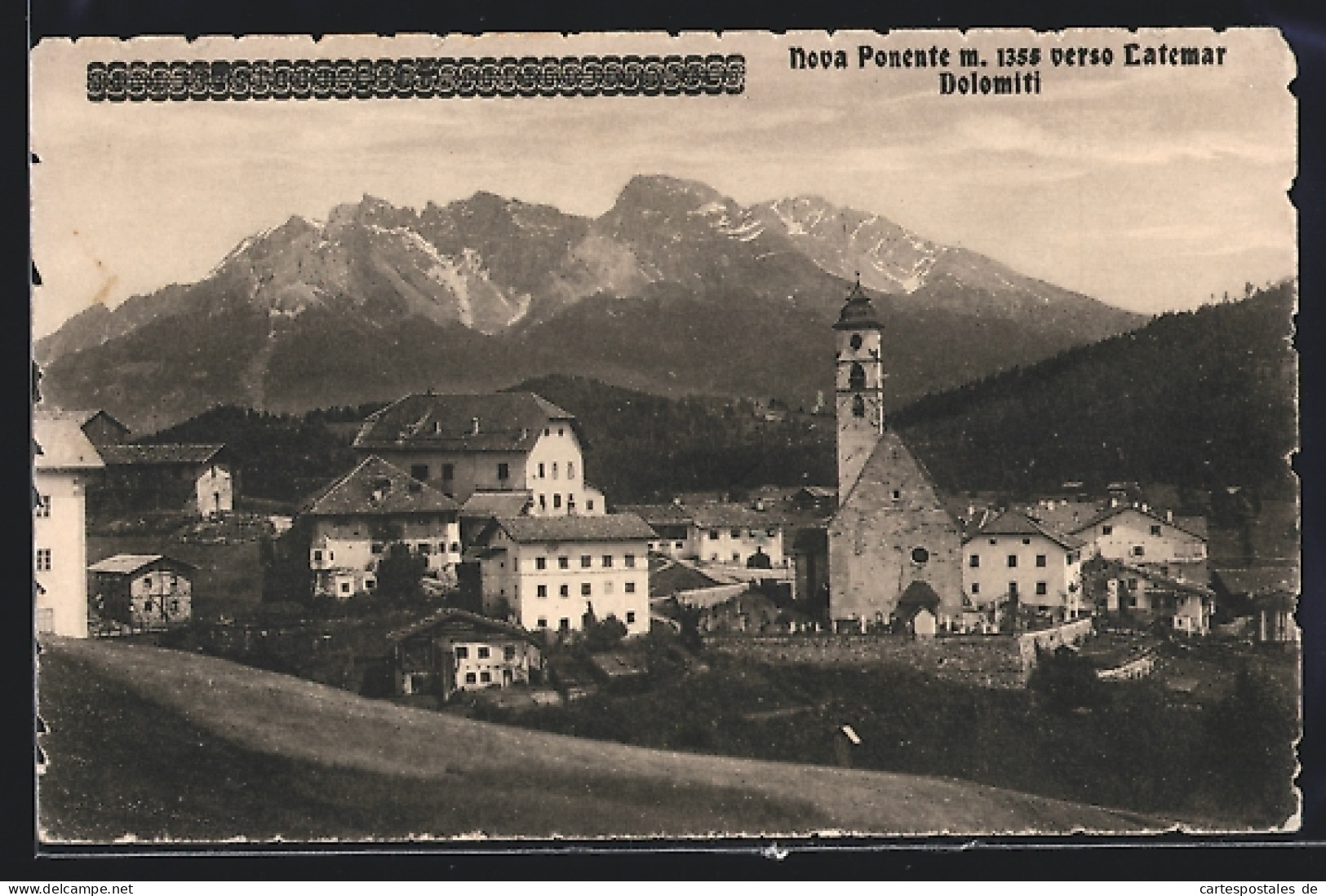 Cartolina Deutschnofen Bei Bozen, Teilansicht Gegen Latemar  - Bolzano (Bozen)