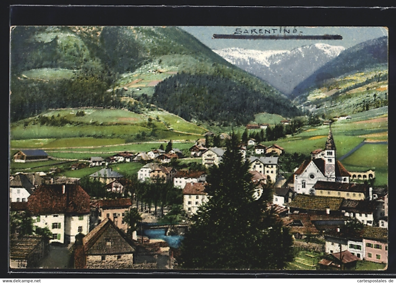 Cartolina Sarnthein Bei Bozen, Totalansicht Aus Der Vogelschau  - Bolzano